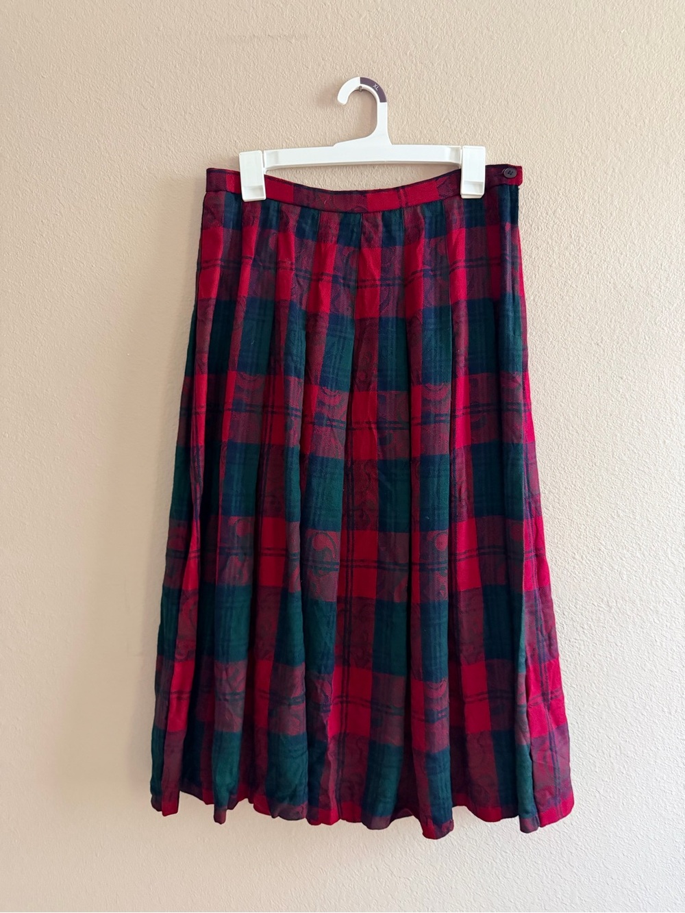 Pendleton Vintage Wool Plaid Midi Skirt